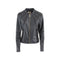 Yes Zee Giacca leggera Giubbino Donna slim in ecopelle Nero - Francavilla Moda